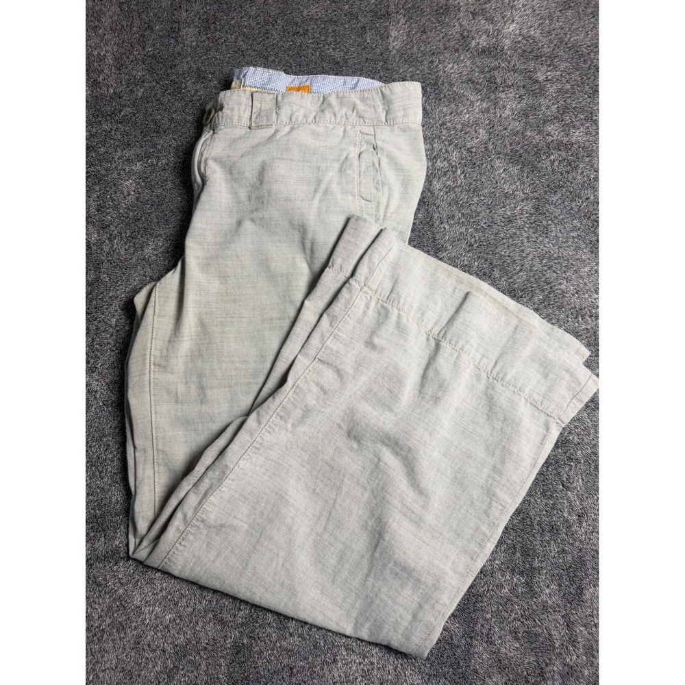 Pilcro and the Letterpress Women Grey Wide Leg Cotton Trousers Size 31